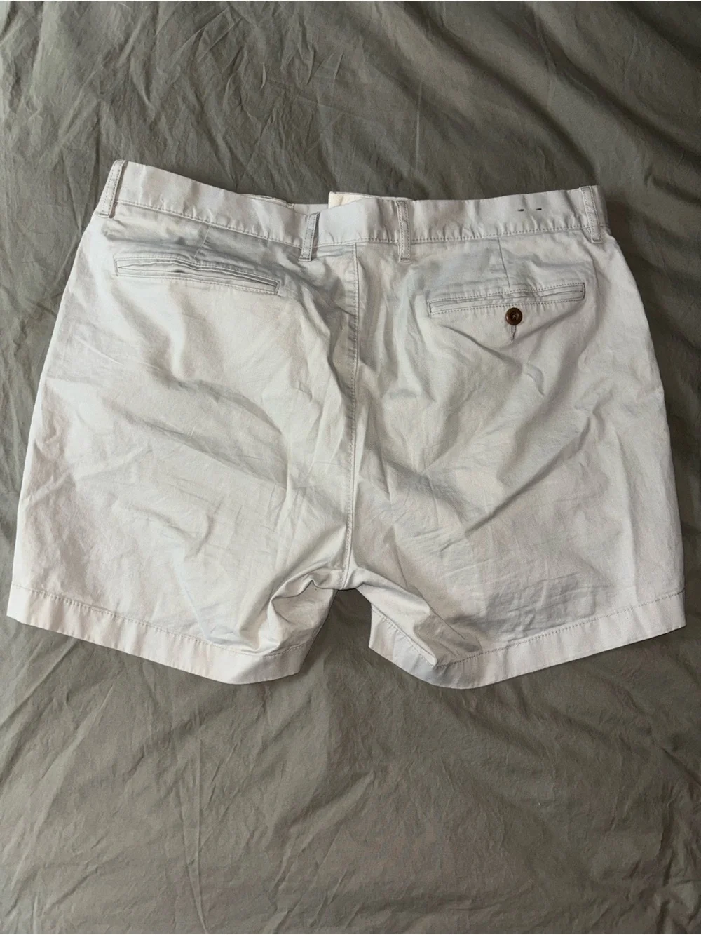 J. Crew Men’s White Flat-Front Cotton Shorts
